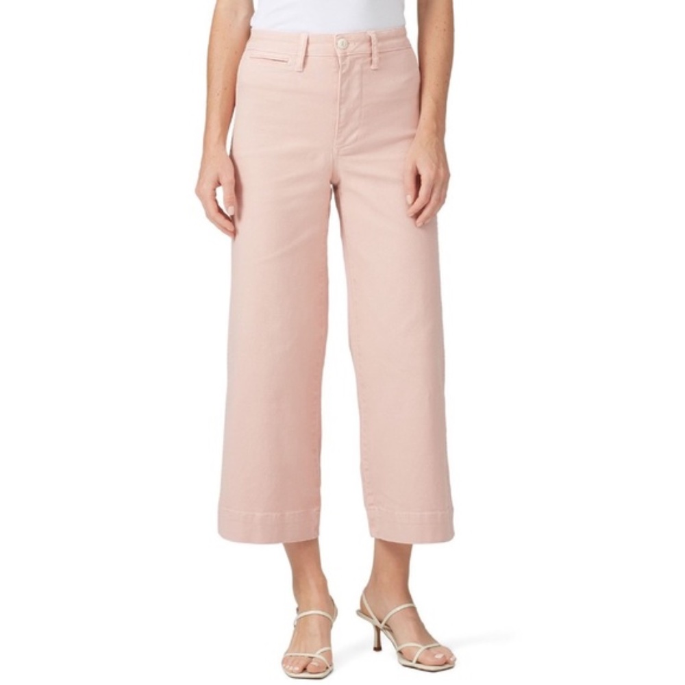 Madewell High Rise Emmett Pink Wide Leg Crop Pants